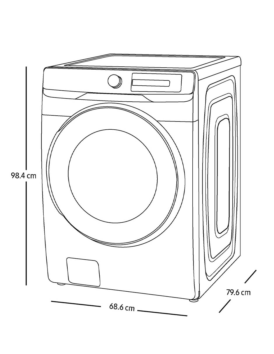 Lavadora 22 kg automática carga frontal WF22C6400AP/AX