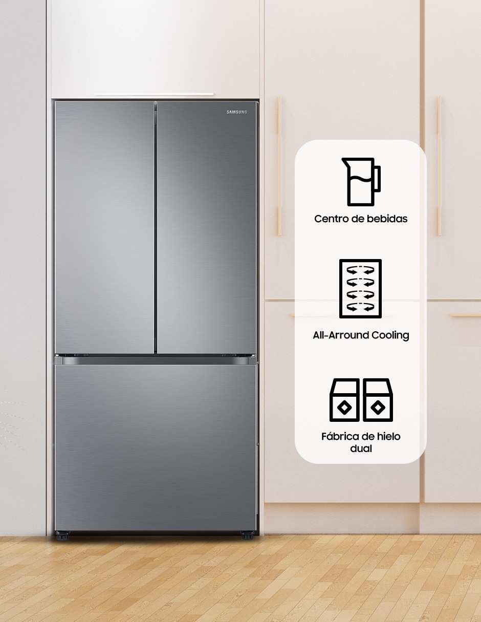 Refrigerador french door 25 pies cúbicos inverter y fábrica de hielo Rf25c5551s9/em