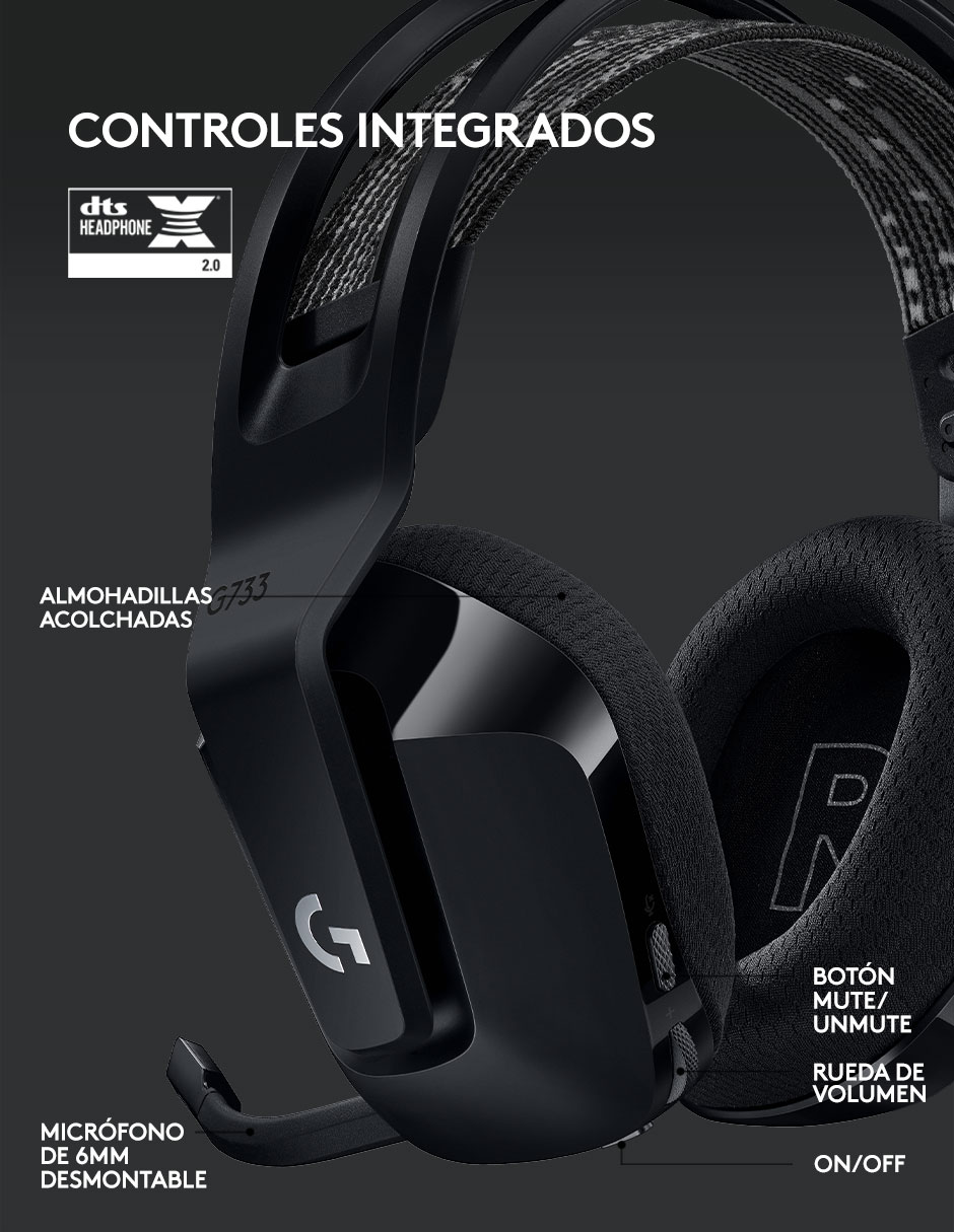Audífonos Inalámbricos G733 negro
