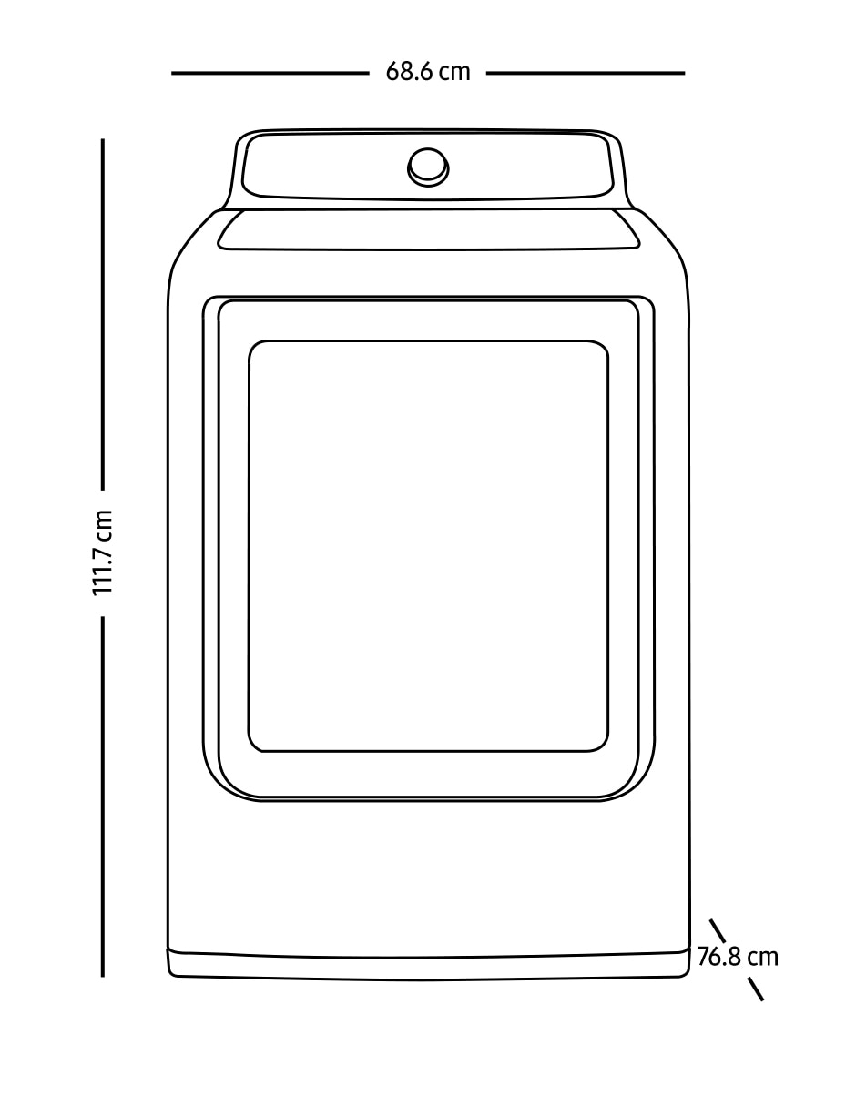 Secadora de gas de 24 kg con 8 ciclos DVG24A3200W/AX