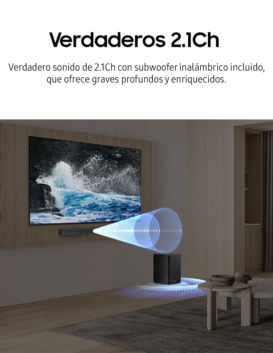 Barra de sonido hw-b450f/zx con subwoofer