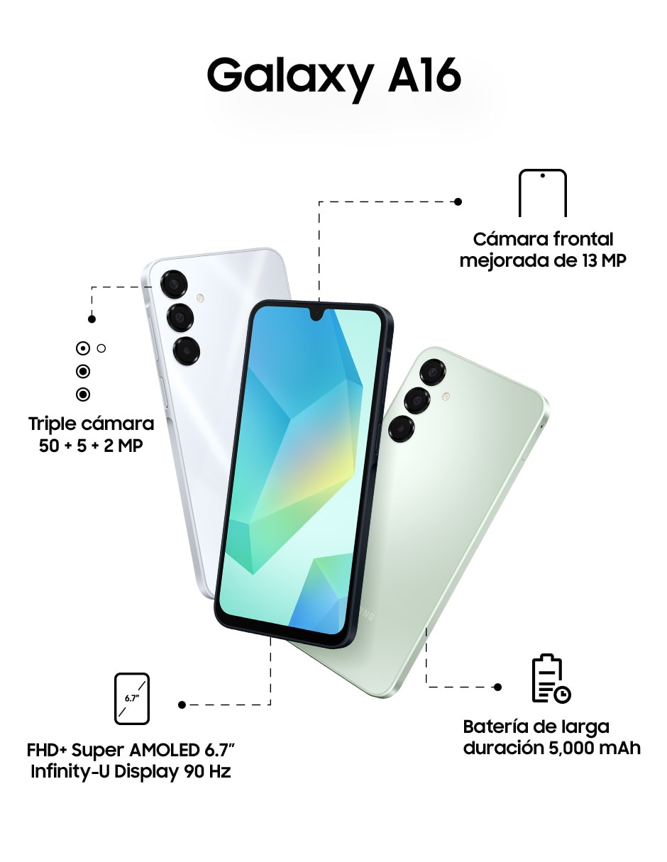 Galaxy A16 Super AMOLED 6.7 pulgadas