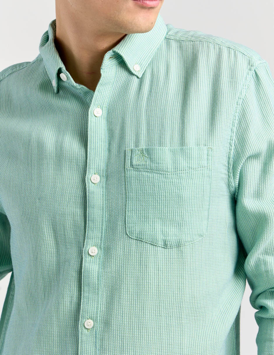 Camisa casual manga larga para hombre