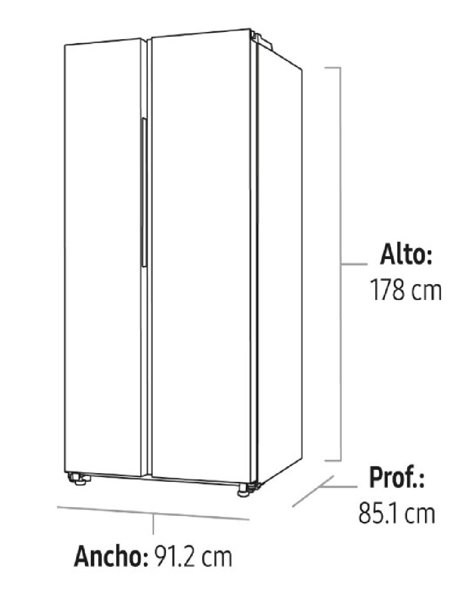 Refrigerador dúplex 28 pies cúbicos inverter y no frost y fábrica de hielo RS28T5B00B1/EM