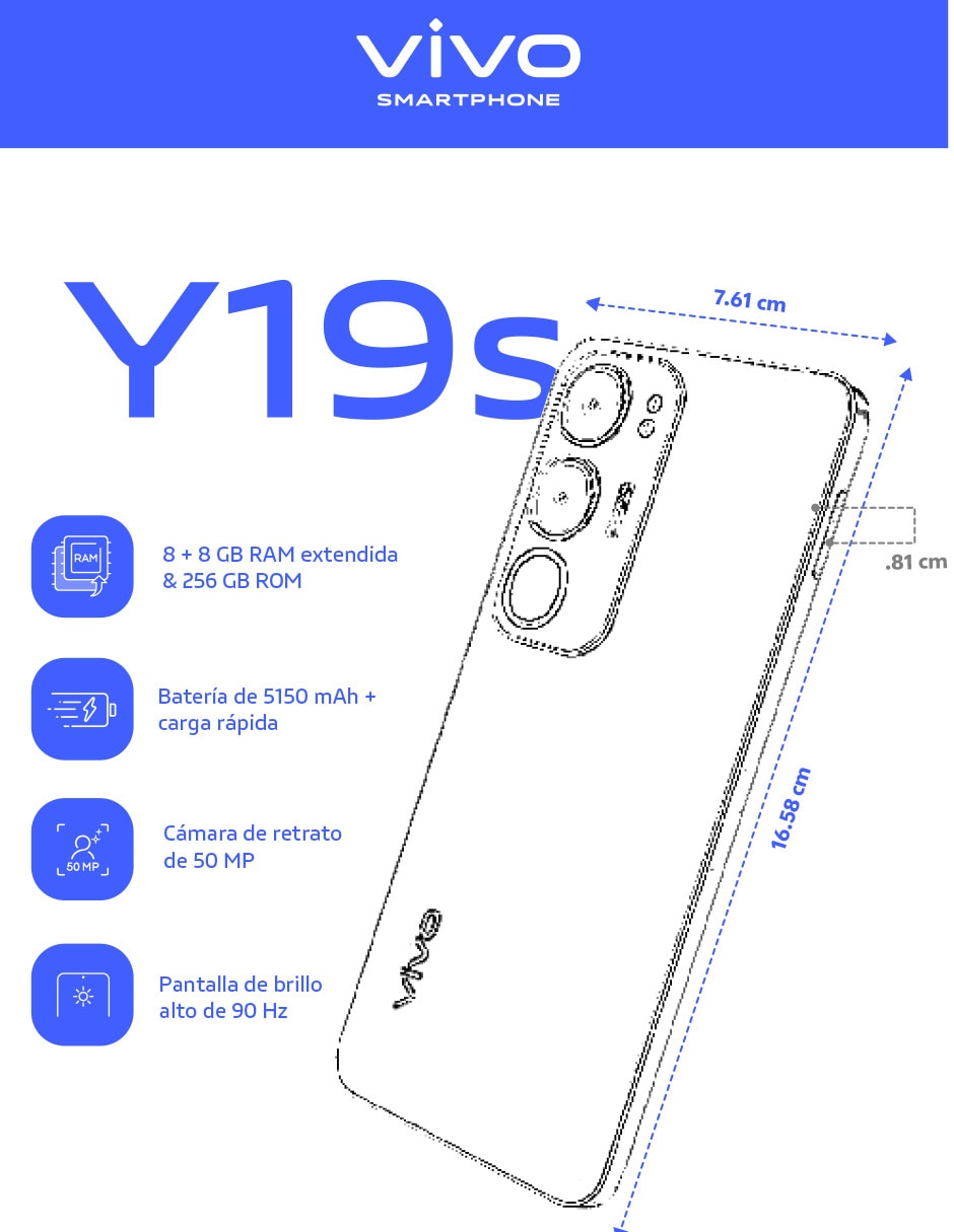 Y19S LCD 6.6 pulgadas Telcel