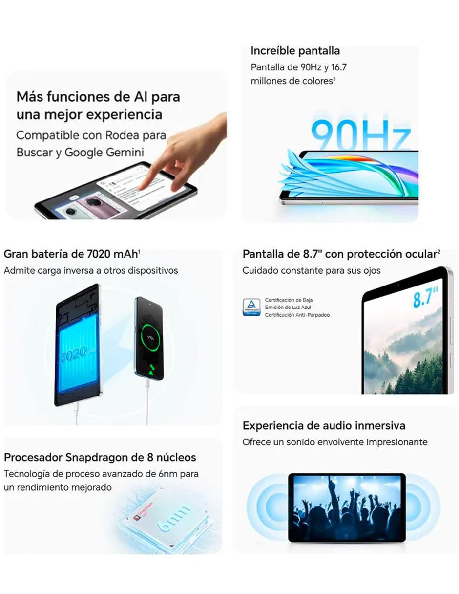 Tablet PAD X7 8.7 pulgadas 4 GB de almacenamiento de 4 GB RAM