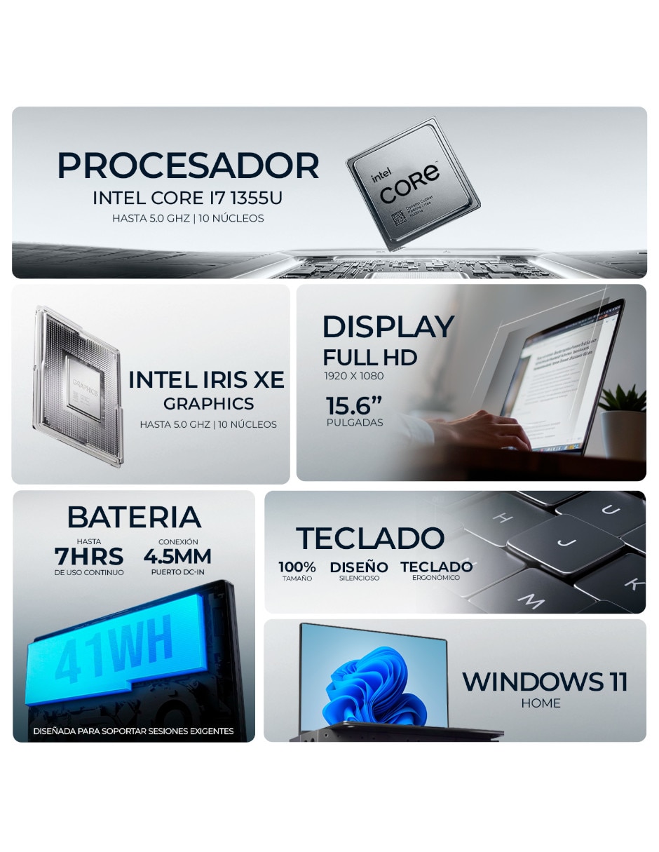 Laptop B4HN8UARABA 15.6 pulgadas Full HD Intel Core i7 Integradas 16 GB RAM 512 GB SSD Reacondicionado