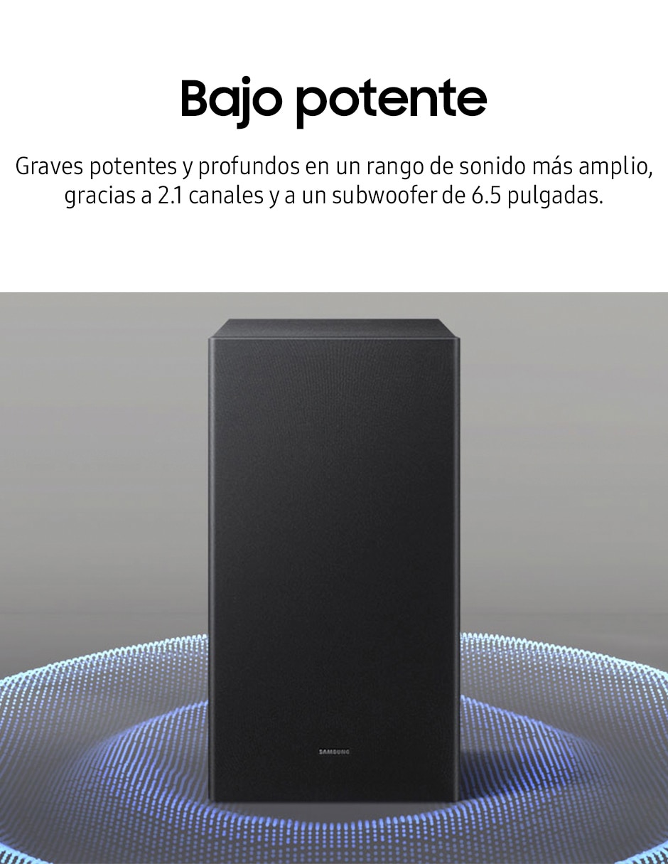 Barra de sonido hw-b450f/zx con subwoofer