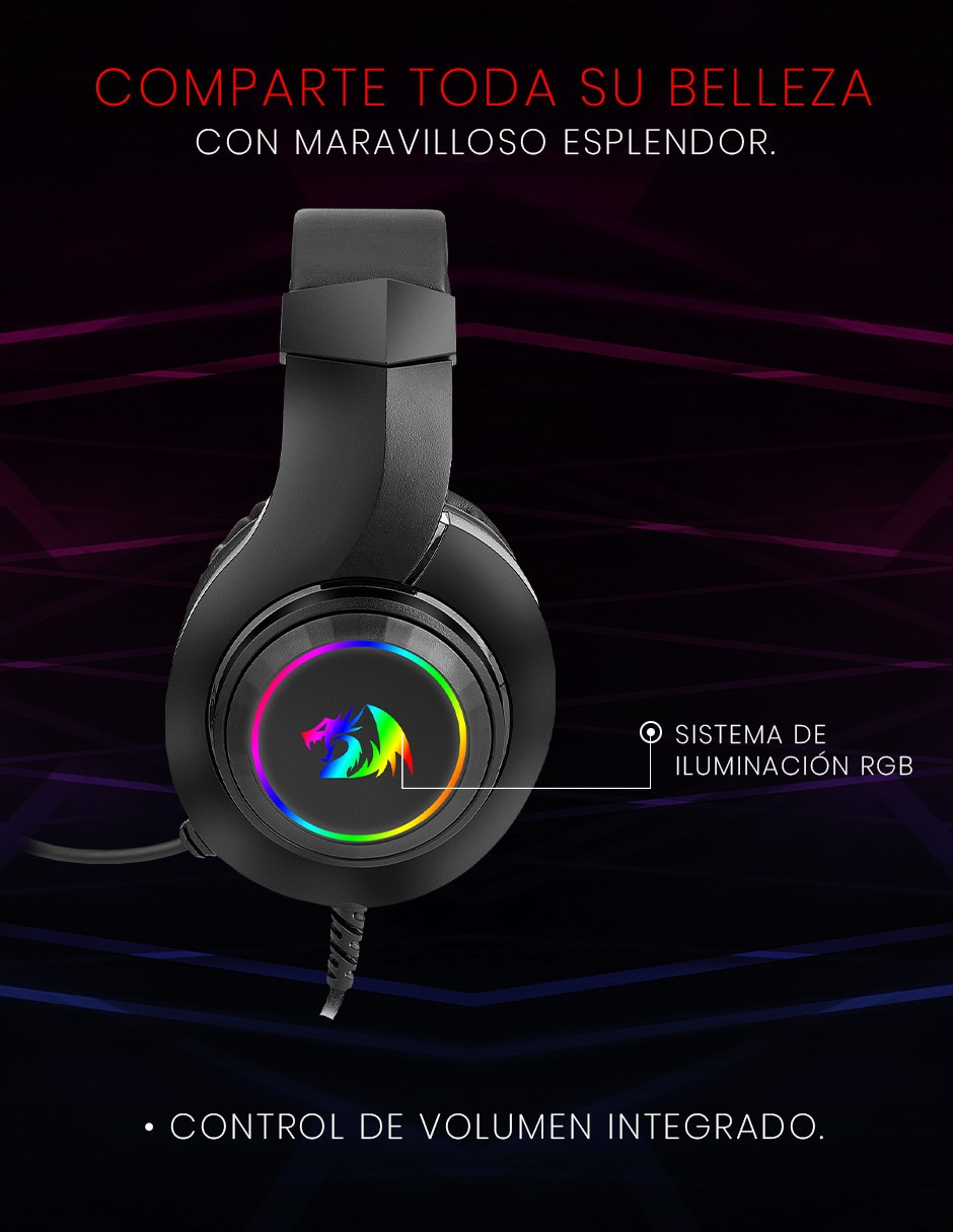 Audífonos gamer alámbricos Hylas H260RGB