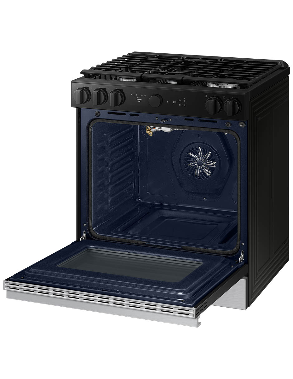Estufa de piso a gas lp Bespoke 76.1 cm NSG6DG8700SRAX de 5 quemadores