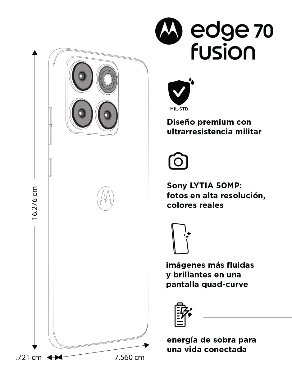 Edge 70 Fusion + Moto Buds Bass POLED 6.78 pulgadas AT&T