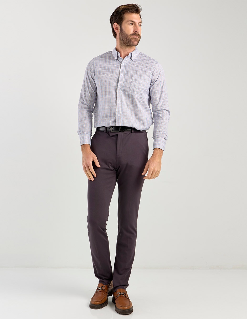 Camisa casual manga larga para hombre
