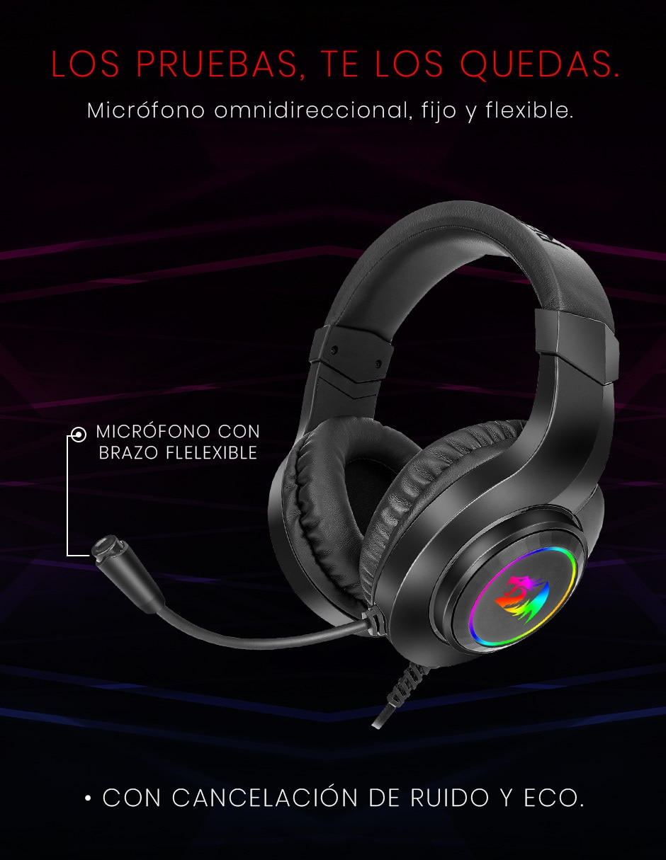 Audífonos gamer alámbricos Hylas H260RGB
