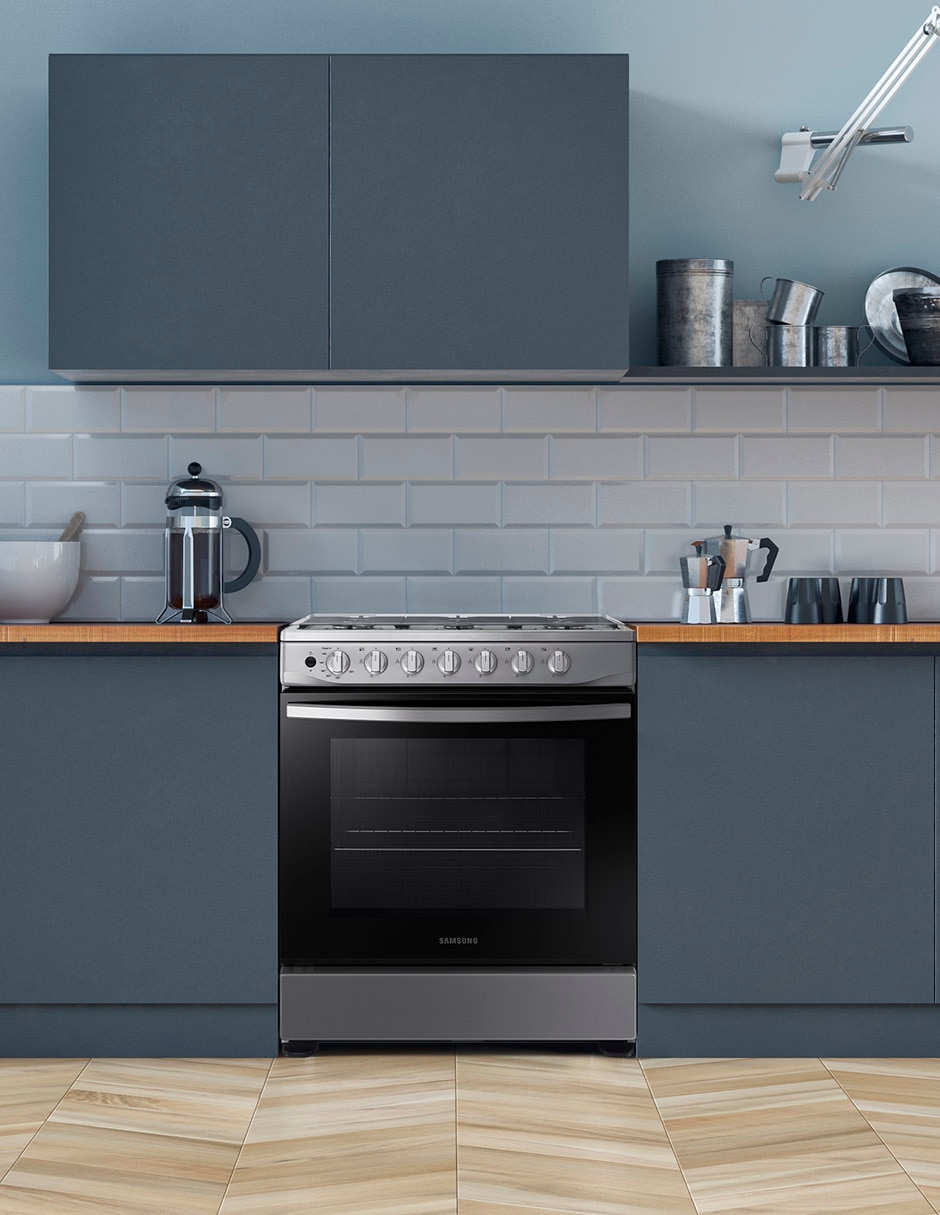 Estufa de piso a gas natural/lp 76 cm NX52D3000MV/AX de 6 quemadores
