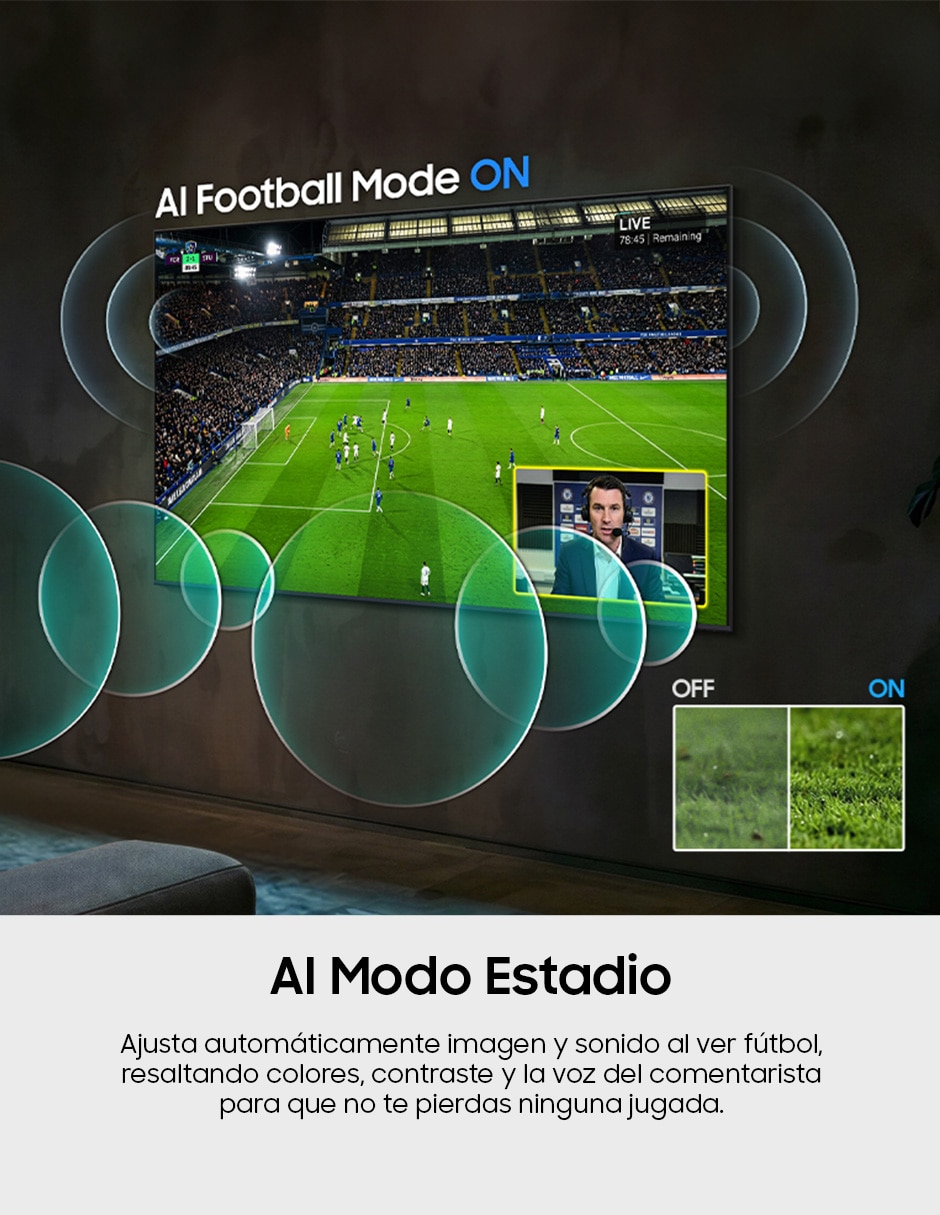 Pantalla Smart TV Mini LED 65 pulgadas 4K UN65M80HAFXZX con AI Escalado a 4K