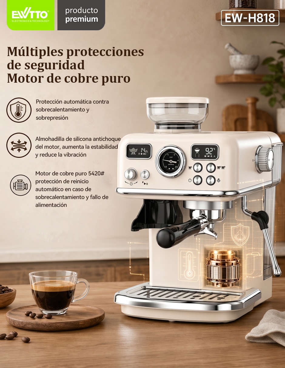 Cafetera con molino EW-H818