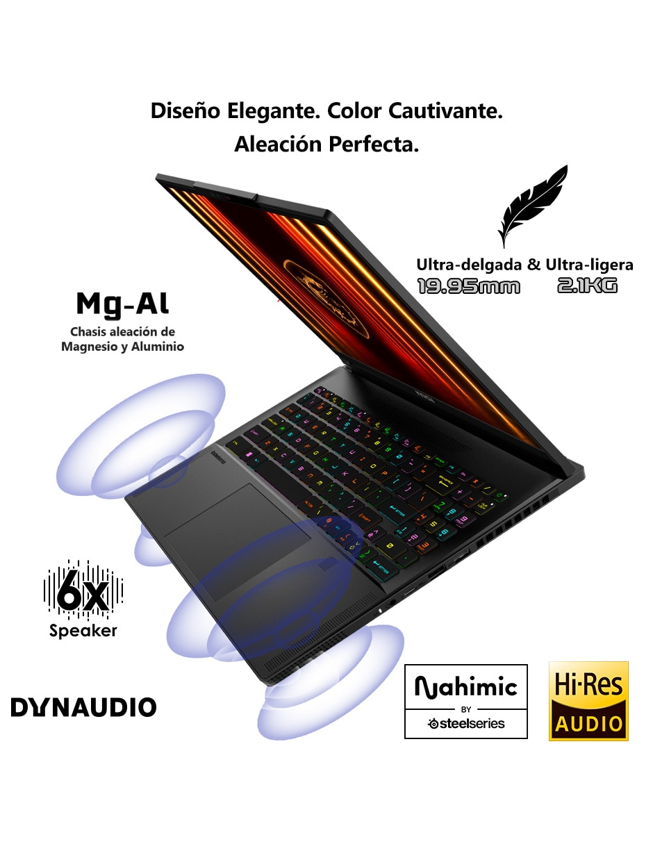 Laptop gamer Stealth A16 AI+ A3XWFG-020MX 16 pulgadas QHD+ AMD Ryzen AI 9 HX 370 NVIDIA GeForce RTX 5060 32 GB RAM 1 TB SSD