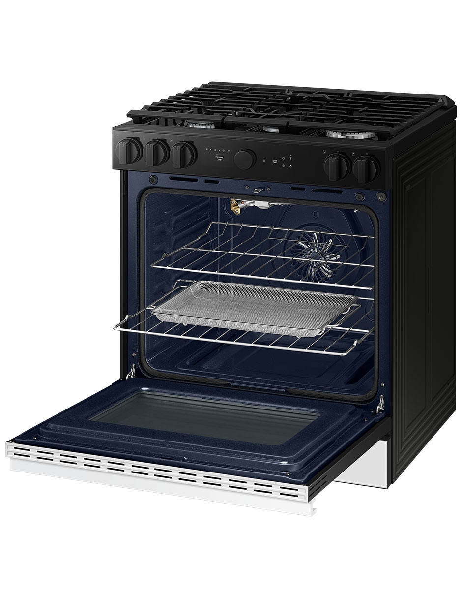 Estufa de piso a gas lp Bespoke 76.1 cm NSG6DB850012AX de 5 quemadores