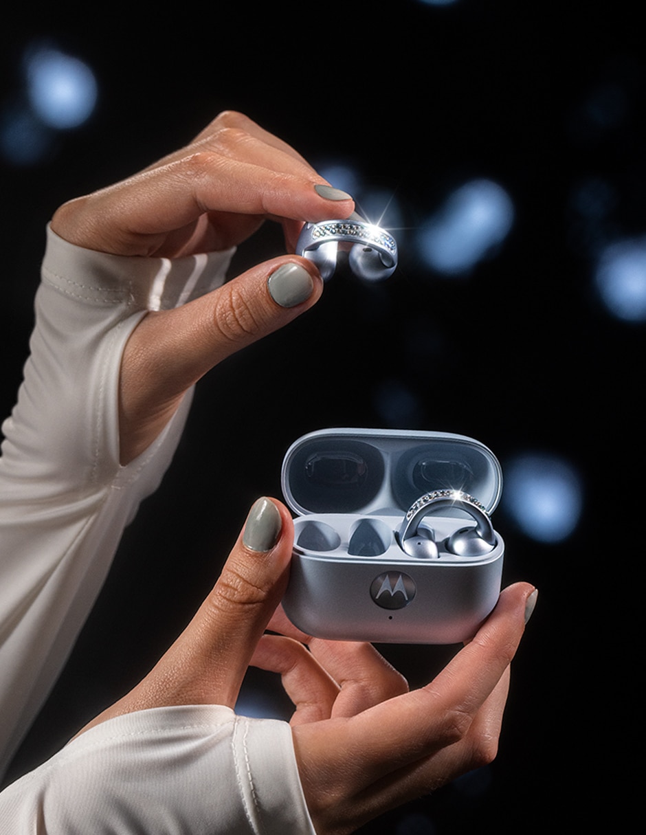 Audífonos on-ear Moto Buds Loop collections crystals by Swarovski inalámbrica con cancelación de ruido