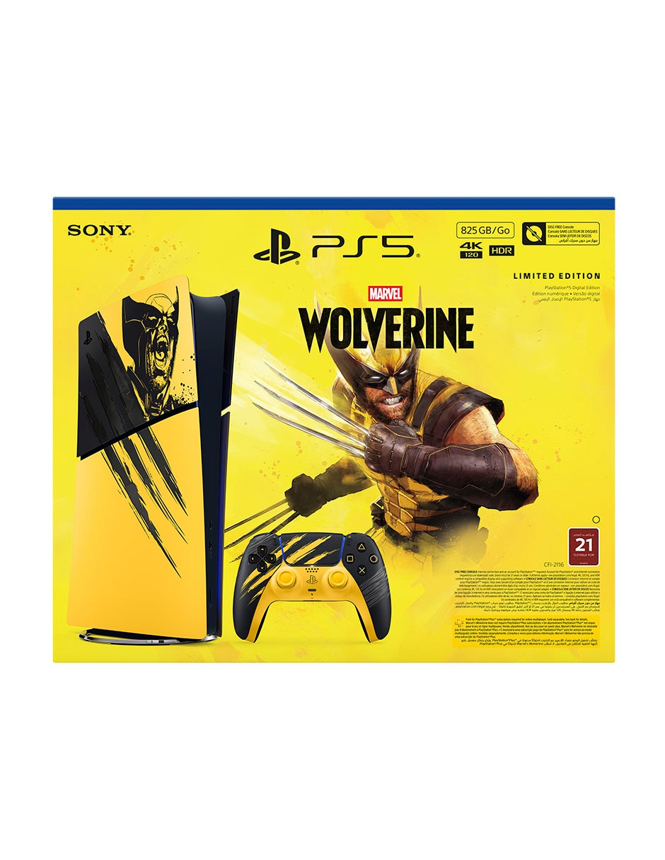 Consola fija PS5 de 825 GB edición Limitada Wolverine