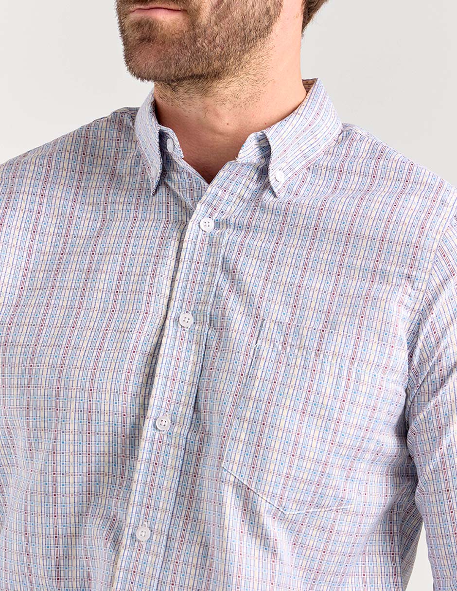 Camisa casual manga larga para hombre