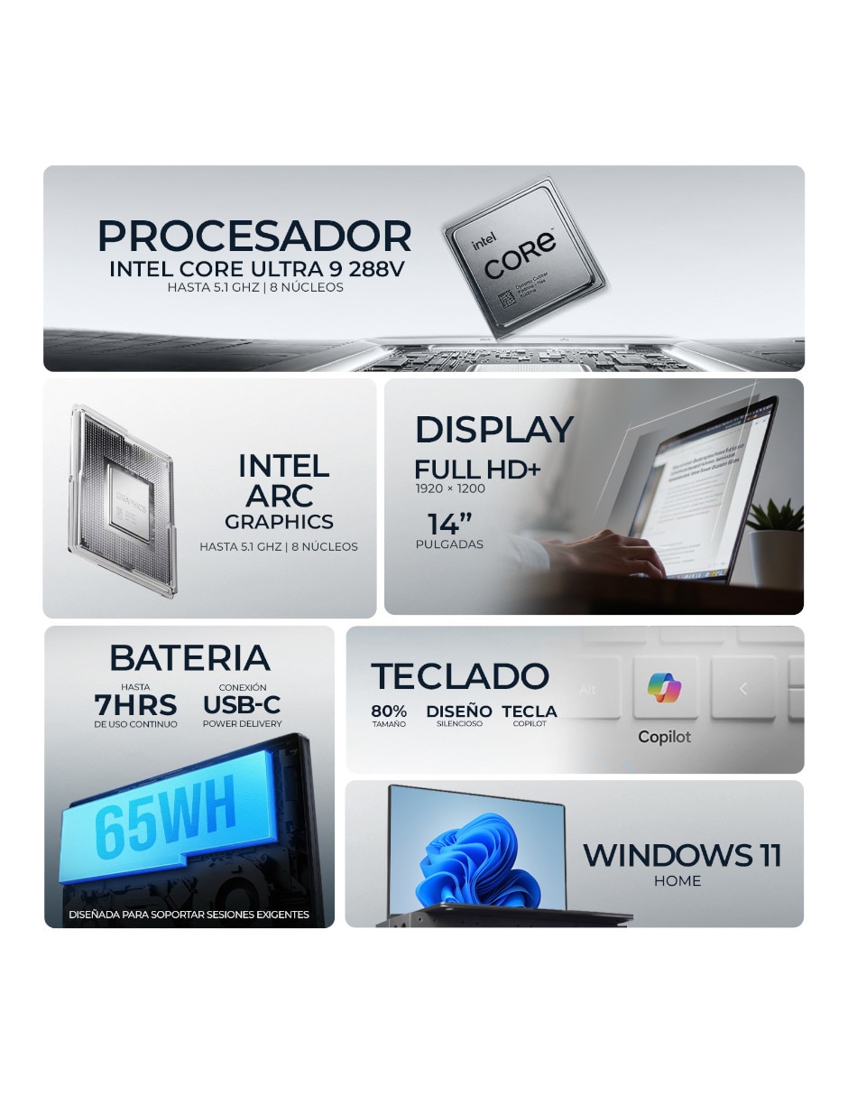 Laptop touch Aspire 14 AI 14 pulgadas Full HD+ Intel core ultra 9 Intel Arc 32 GB RAM 1 TB SSD