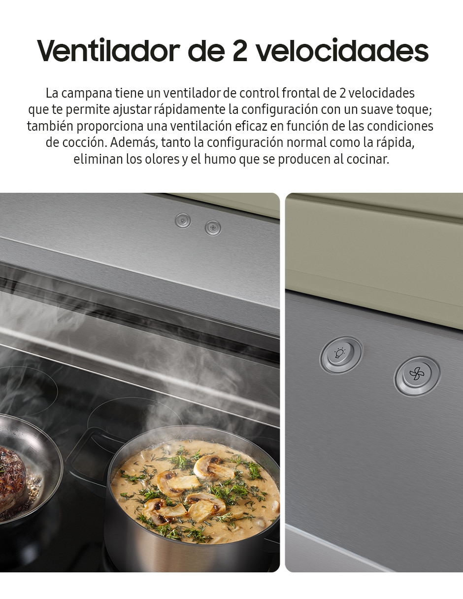 Campana de pared NK30B3000US/AX de acero inoxidable