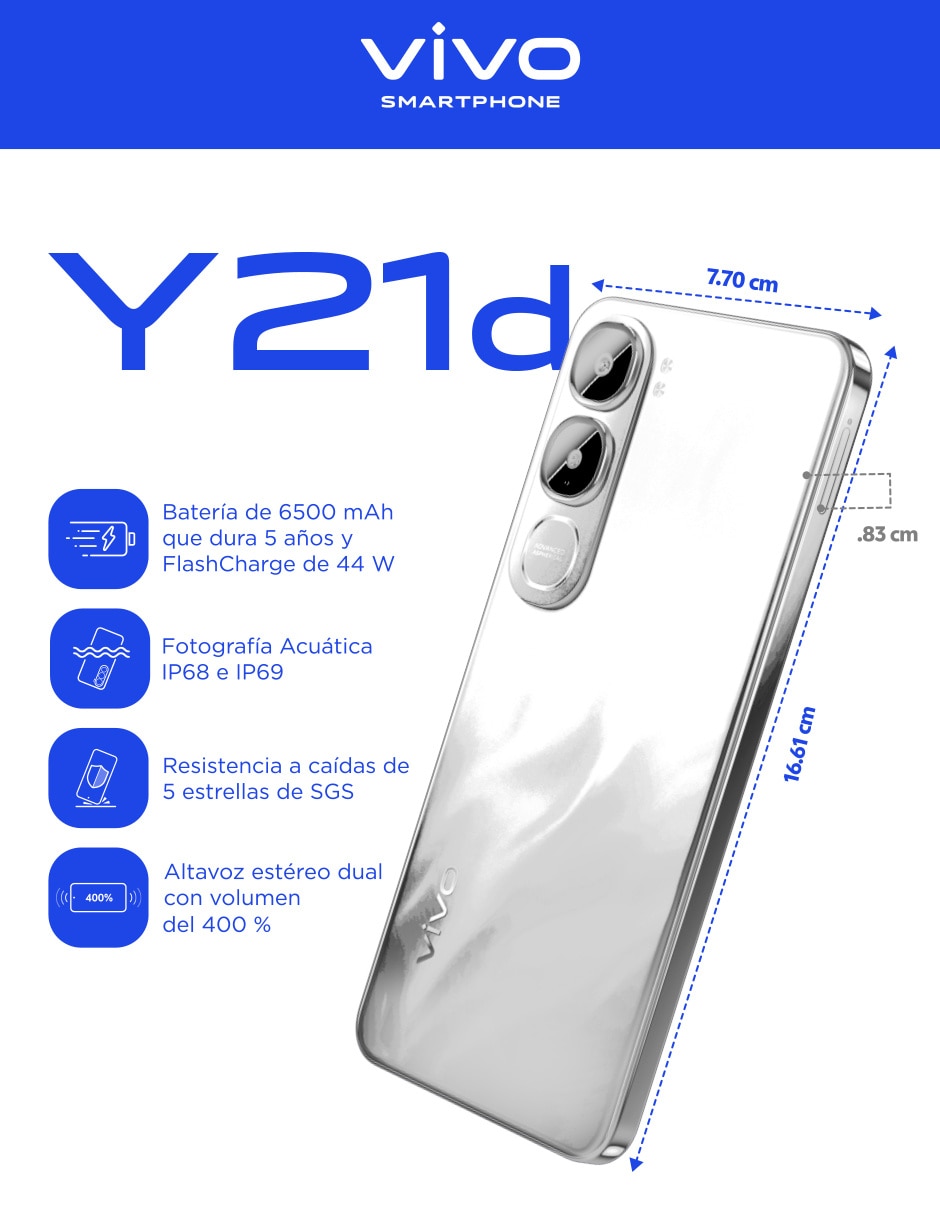 Y21d LCD 6.6 pulgadas Telcel