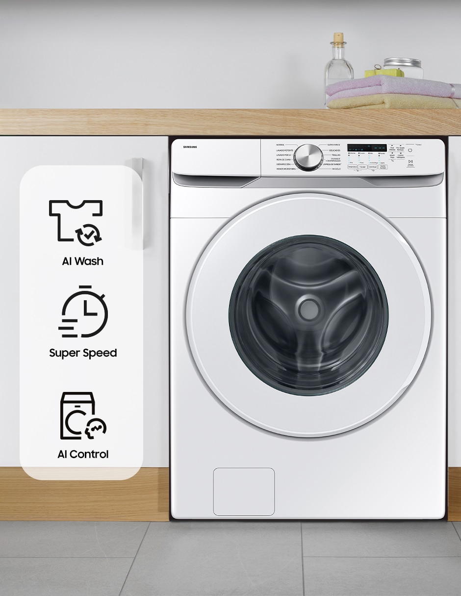 Lavadora 26 kg automática carga frontal WF26DG8250AWAX