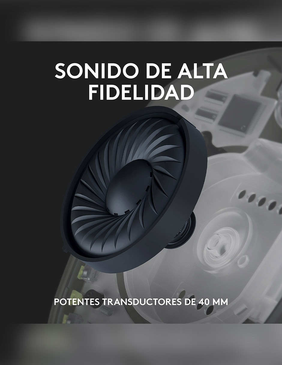 Audífonos gamer Over-Ear Headset Logitech G435 inalámbricos con cancelación de ruido