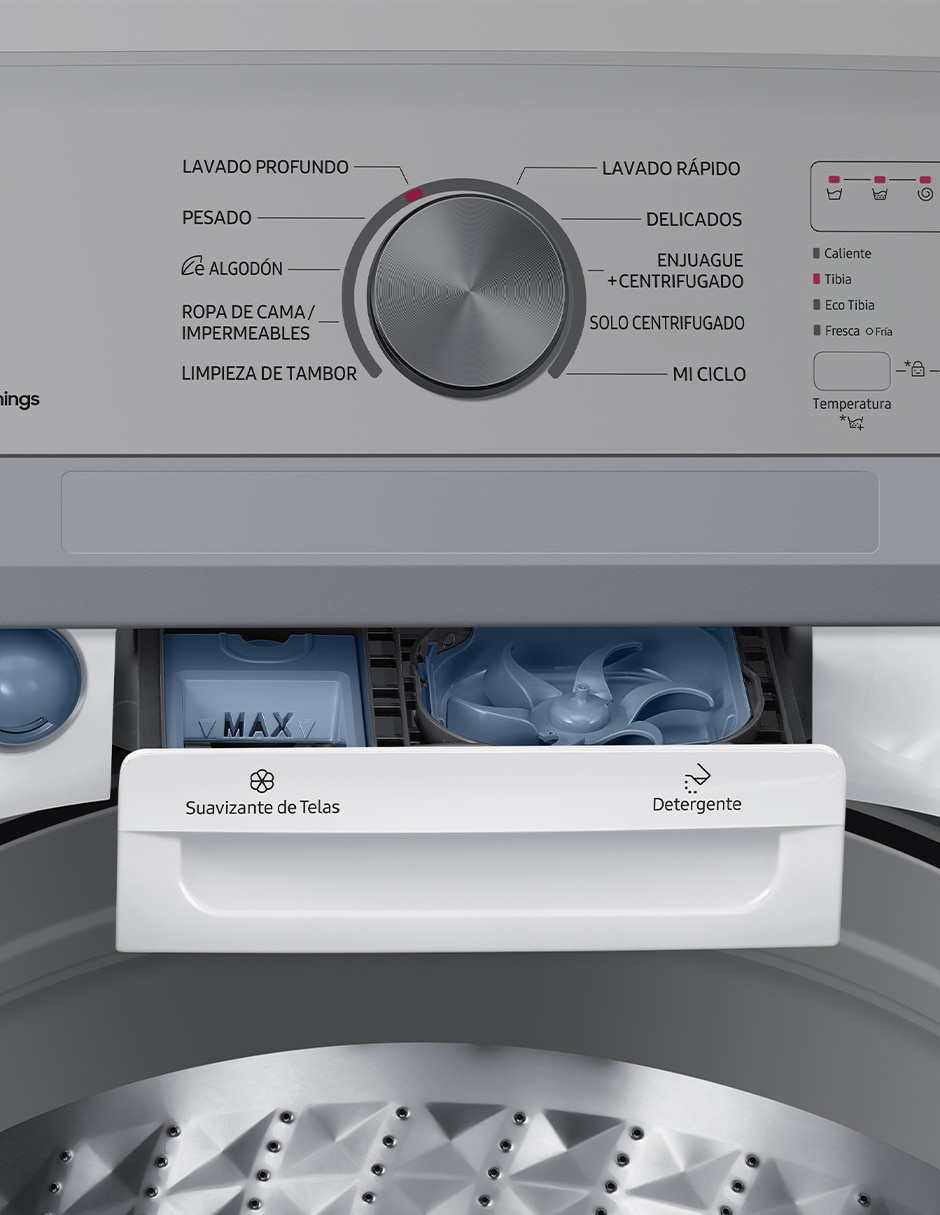 Lavadora 22 kg automática carga superior WA22C3543GW/AX