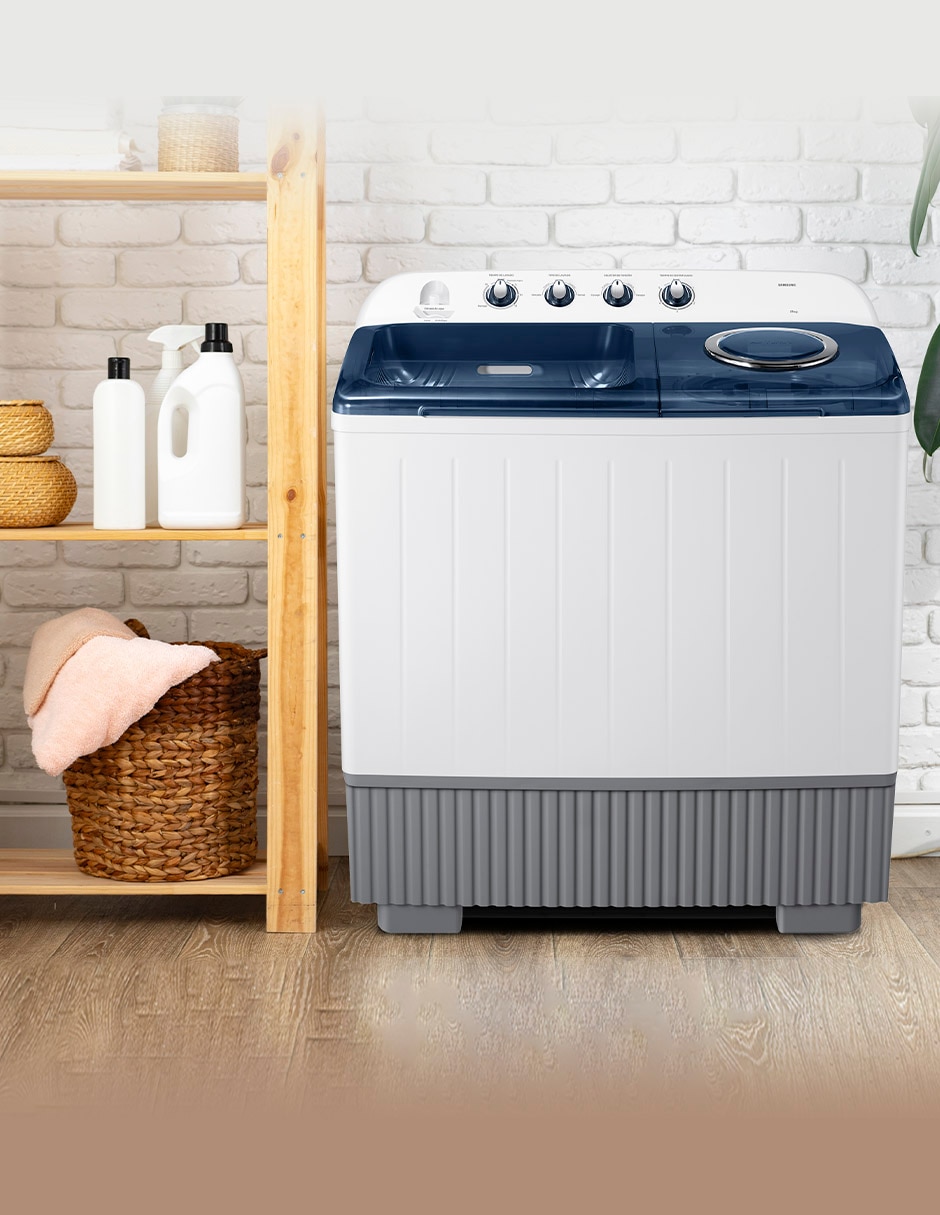 Lavadora doble tina 21 kg semiautomática carga superior wt21f6300lg/ax