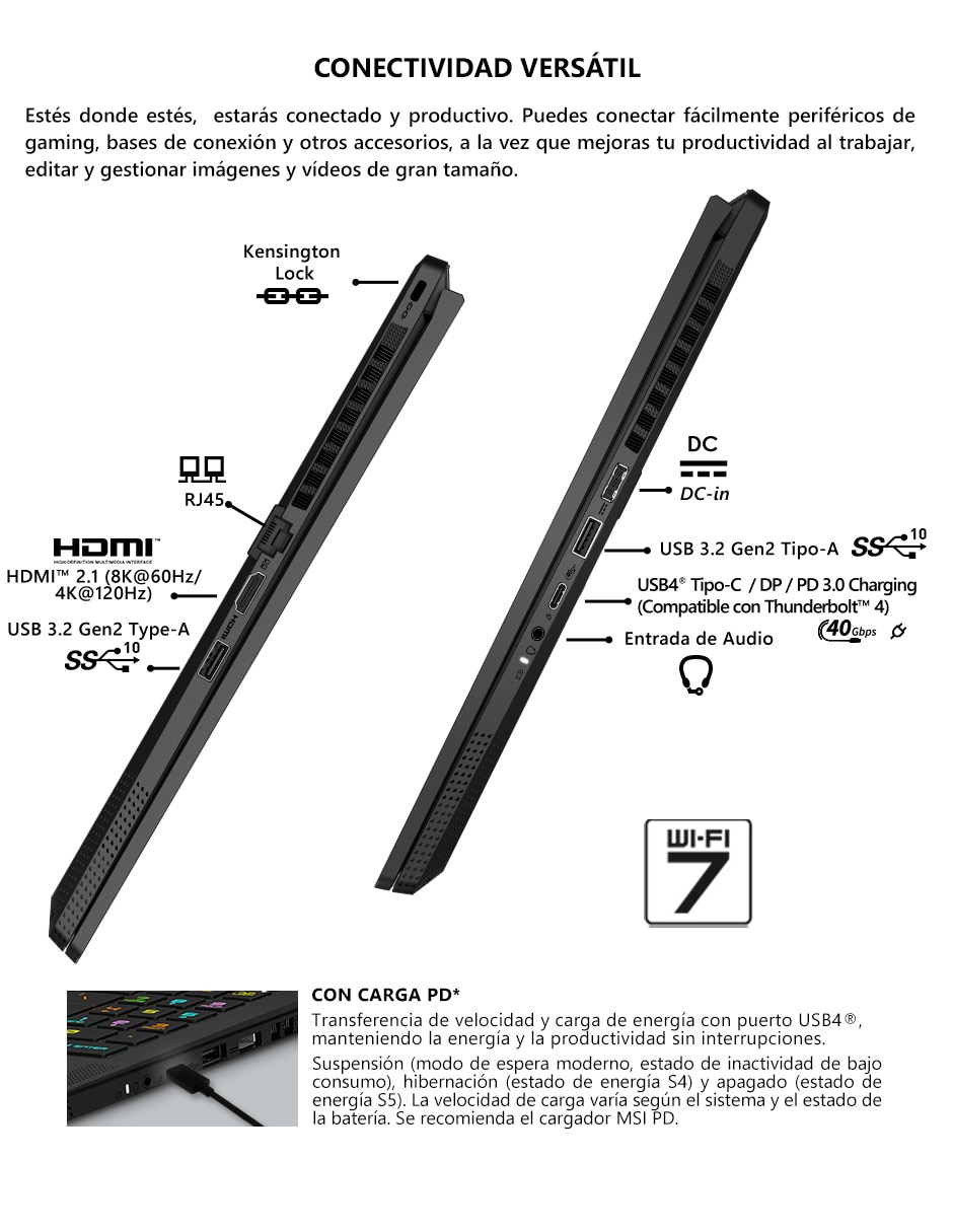 Laptop gamer Stealth A16 AI+ A3XWFG-020MX 16 pulgadas QHD+ AMD Ryzen AI 9 HX 370 NVIDIA GeForce RTX 5060 32 GB RAM 1 TB SSD