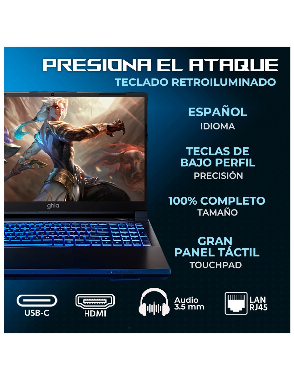 Laptop gamer GLBE-3050Ci5321T 15.6 pulgadas Full HD Intel Core i5 NVIDIA GeForce RTX 3050 32 GB RAM 1 TB SSD