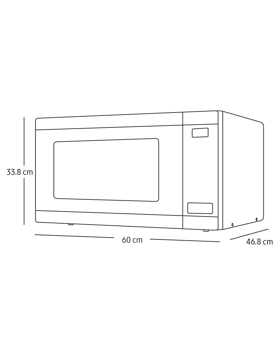Horno de microondas convencional modelo MS19M8020AS/AX de 1.9 pies cúbicos