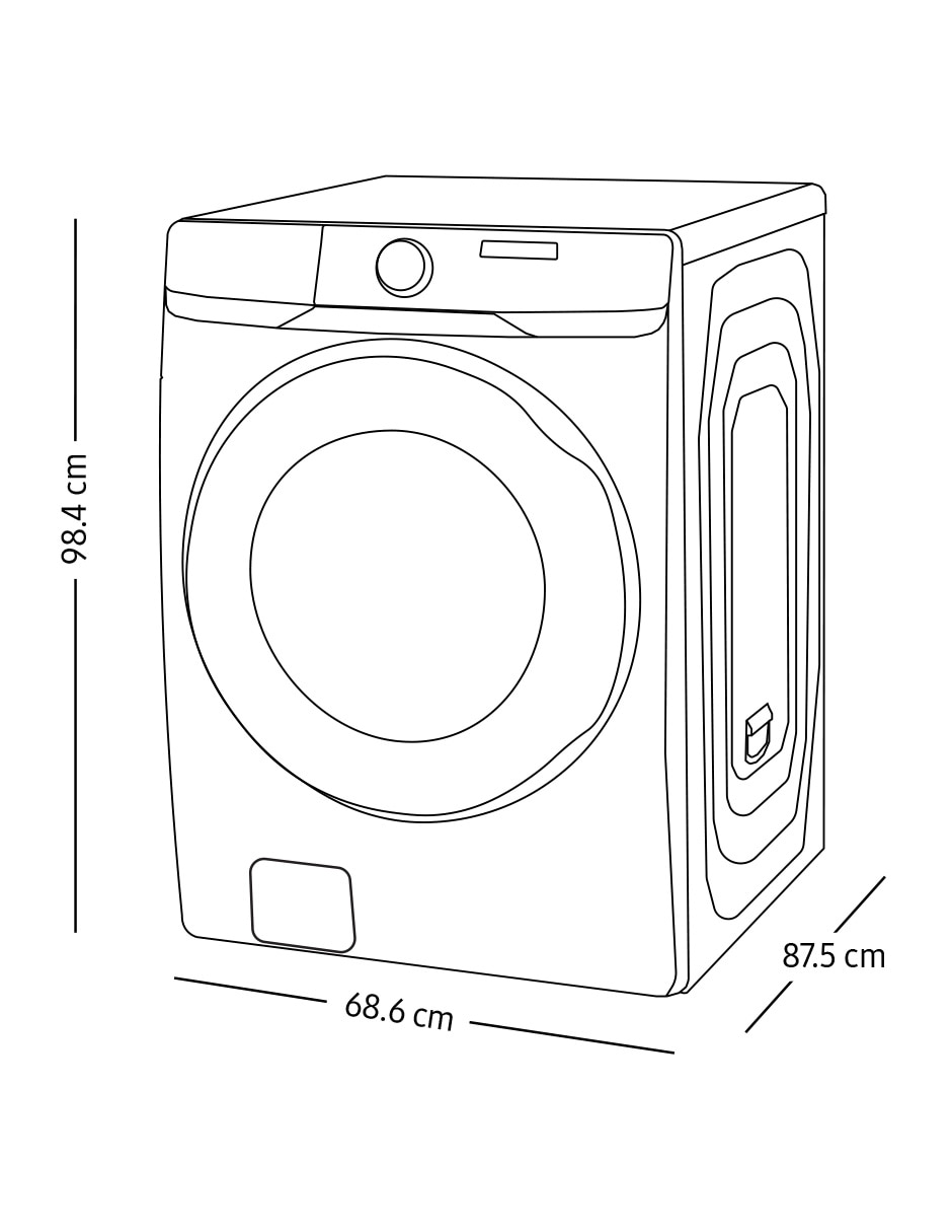 Lavadora 26 kg automática carga frontal WF26DG8250AVAX