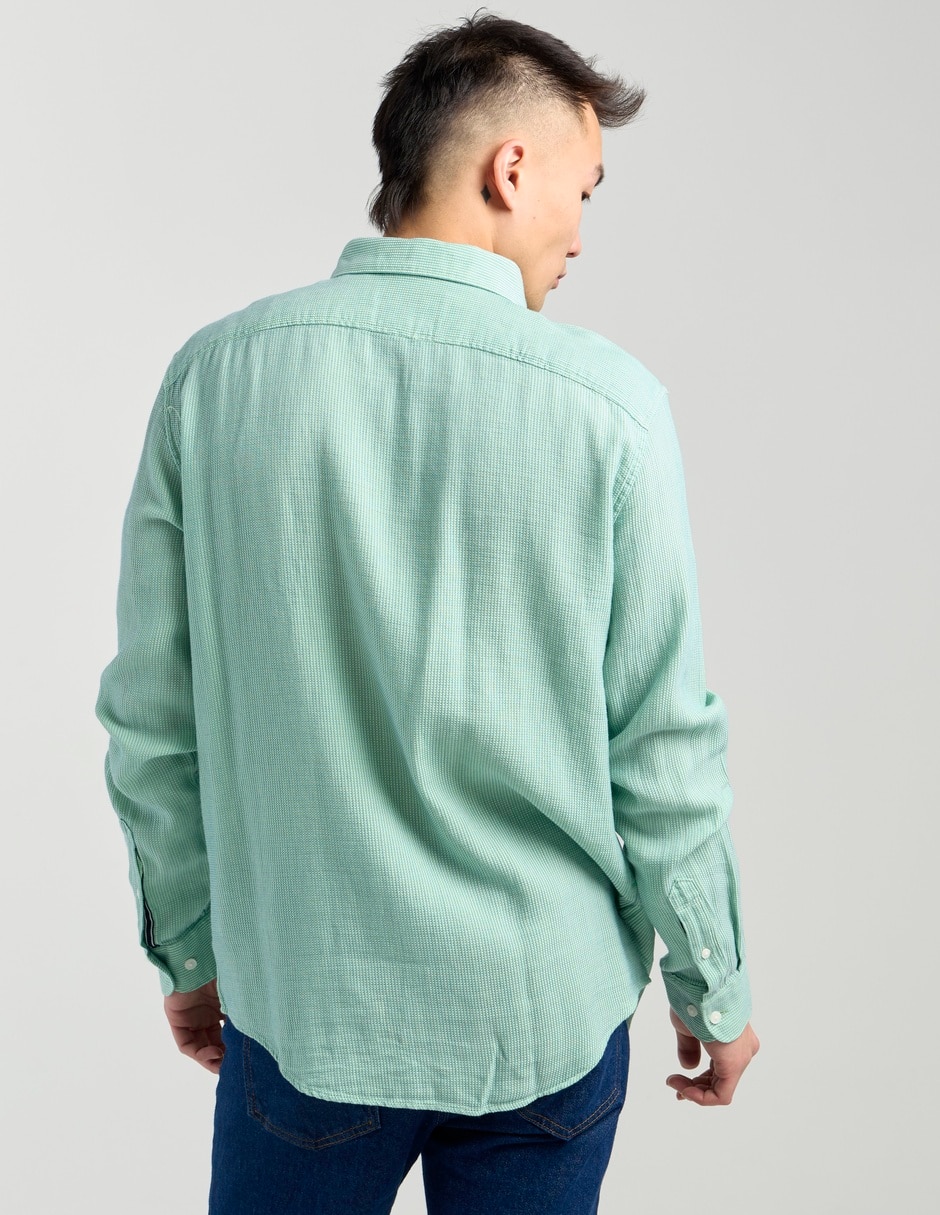 Camisa casual manga larga para hombre