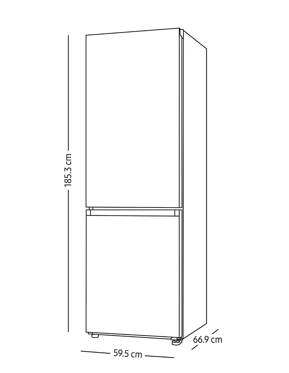 Refrigerador Bottom mount 12 pies cúbicos inverter y no frost RB33A307012/EM