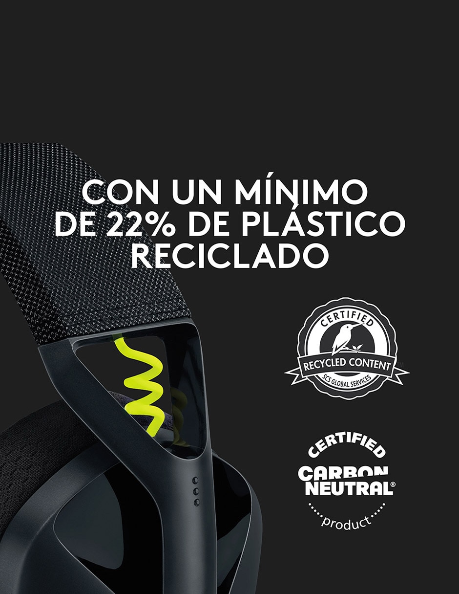 Audífonos gamer Over-Ear Headset Logitech G435 inalámbricos con cancelación de ruido