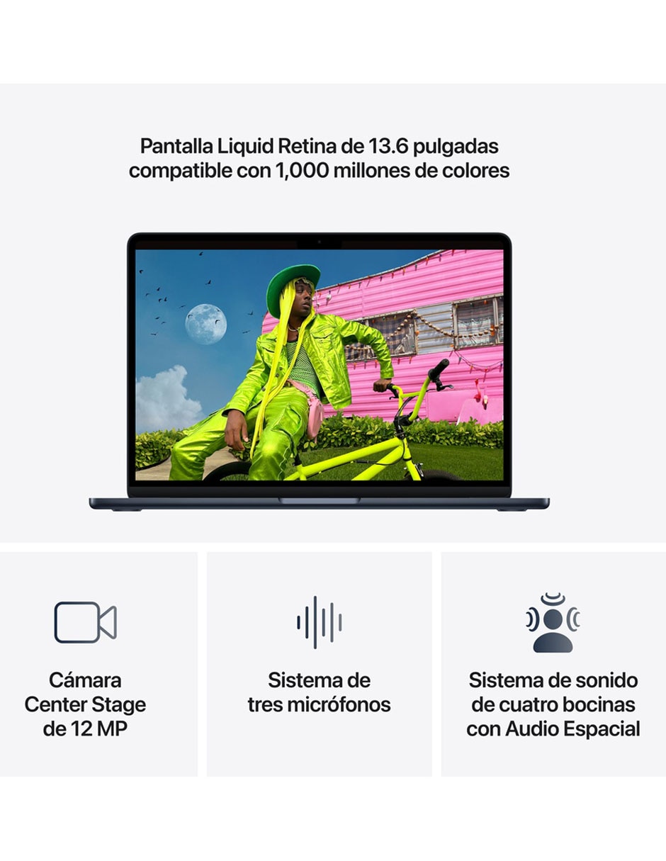 MacBook Air 13 pulgadas Chip M5 16 GB RAM 512 GB SSD Medianoche